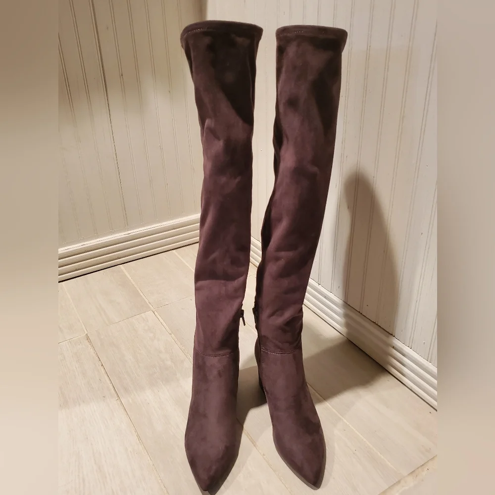 Steve Madden Dark Grey Over The Knee Boots